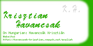 krisztian havancsak business card