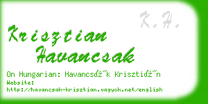 krisztian havancsak business card